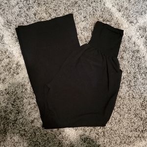 Maternity Black Wide Leg Dress Pants